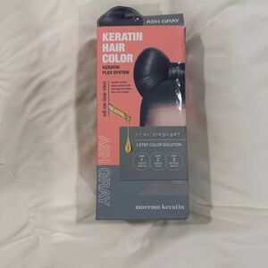2X Boxes Korean Hair Dye - Moremo Keratin Hair Color DyeSet, Ash Gray